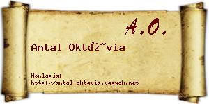 Antal Oktávia névjegykártya