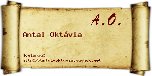 Antal Oktávia névjegykártya